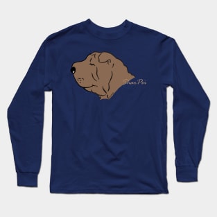 Shar Pei silhouette Long Sleeve T-Shirt